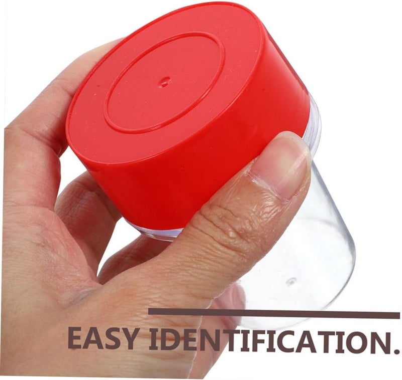 CONGARTENO 10pcs Round Stamp Holder Box Portable Stamper Storage Case Plastic Seal Organizer for Office and Craft Use - Image 4