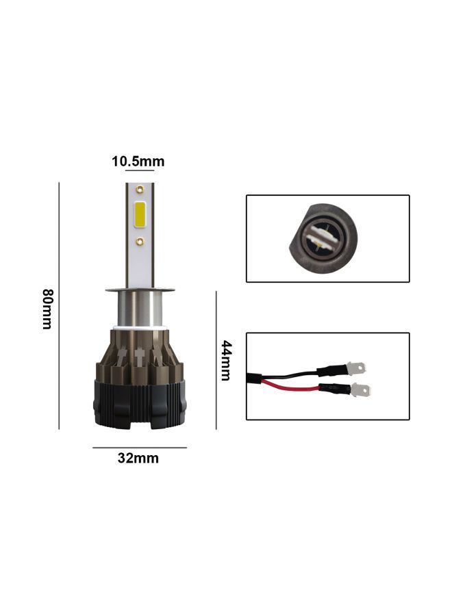 NIBEMINENT 2-Piece Car LED Headlight Bulbs - Image 2