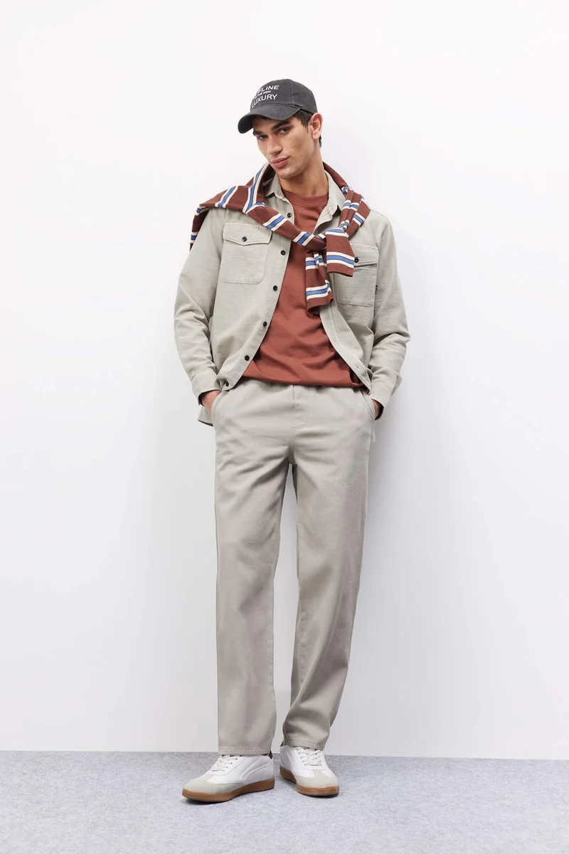 ديفاكتو Regular Fit Cotton Long Sleeve Shirt