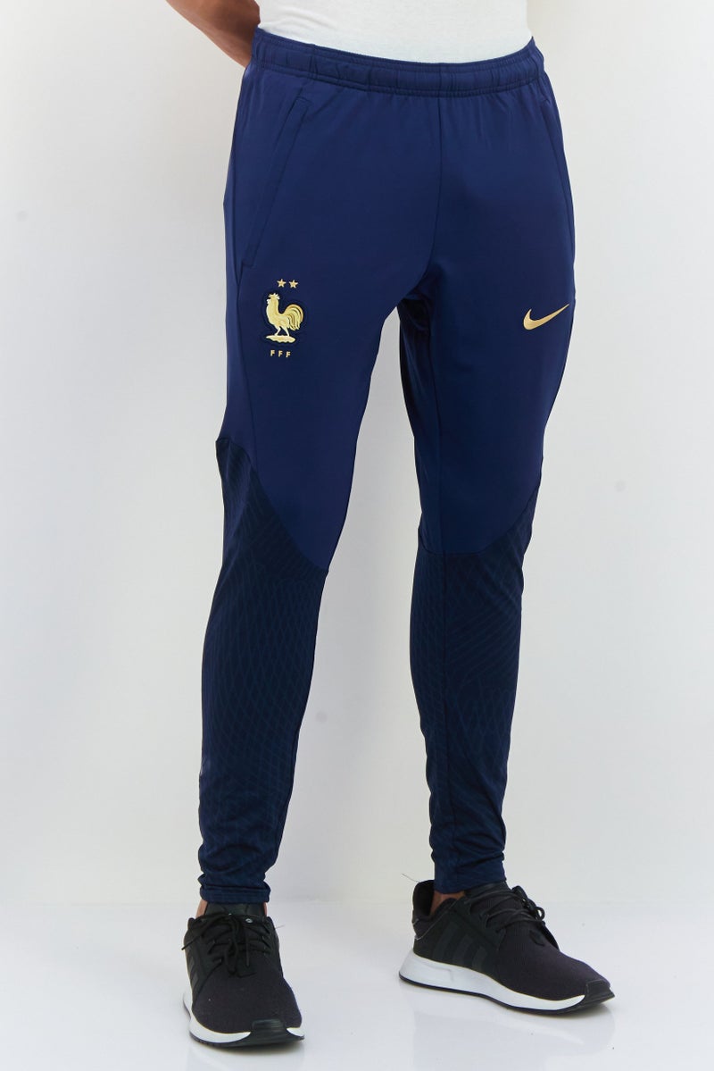 Nike Men Slim Fit Embroidered Logo Training Track Pant, Navy - Image 1
