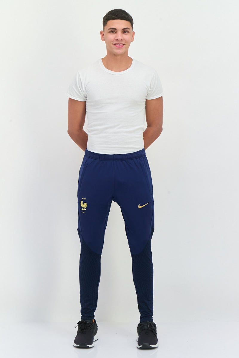 Nike Men Slim Fit Embroidered Logo Training Track Pant, Navy - Image 4