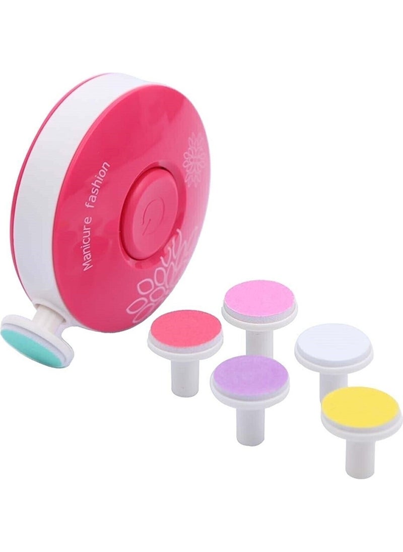 Twox Newborn Baby Rotary Battery-Operated Nail Clipper and File Machine Pink  - Image 1