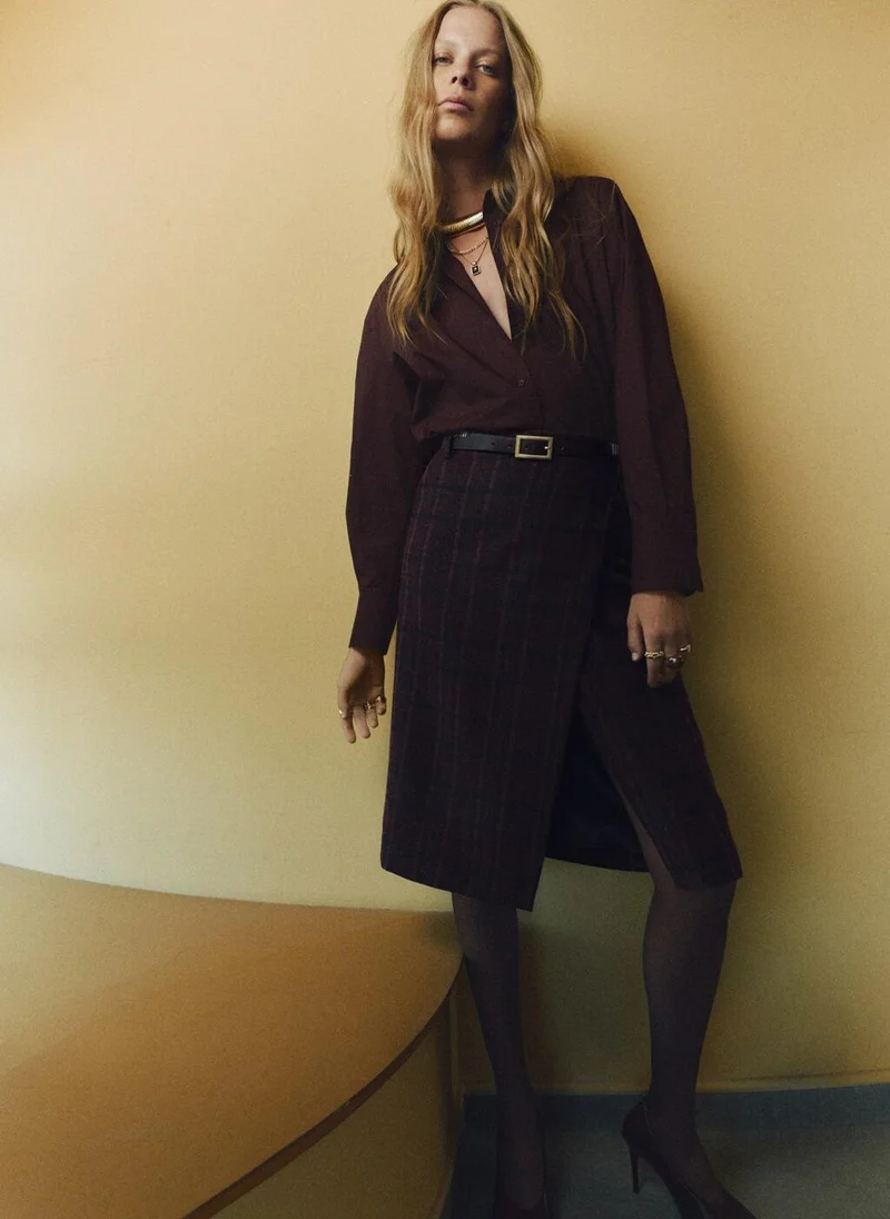 MANGO Oversize poplin shirt