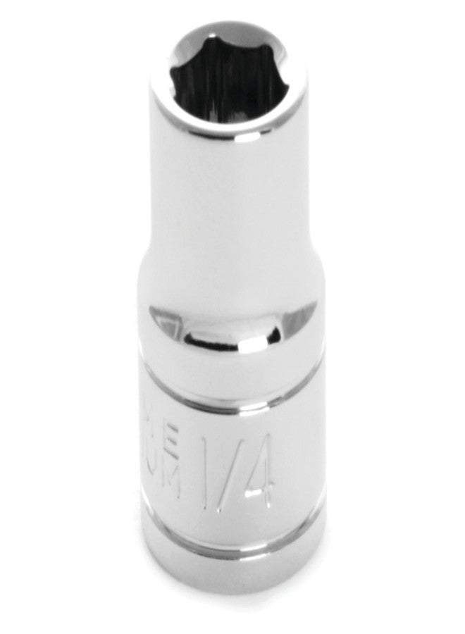 Performance Tool W36008 Chrome 1/4 Drive 6-Point Socket, 1/4 - Image 1