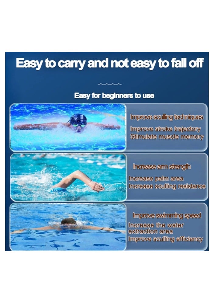 Silicone Swimming Gloves Swimming Fins Equipment Fins Hand Webs Palm Finger Frog Webs Water Training Waterproof Fitness Paddling Aerobics Snorkeling Unisex Size M Suitable For Teenage Women - Image 5