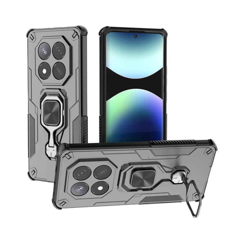 TPU MagSafe Case for Redmi Note 15 Pro with Shockproof and Drop Protection plus Shockproof plus Kickstand plus Strong Magnetic in Black - Image 1