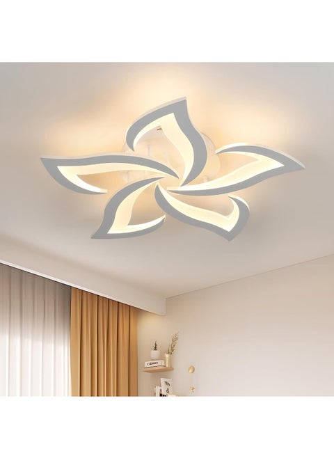 Modern Dimmable LED Ceiling Light 35 Watt Acrylic Petal Creative Chandelier for Bedroom Living Room Dining Room Corridor