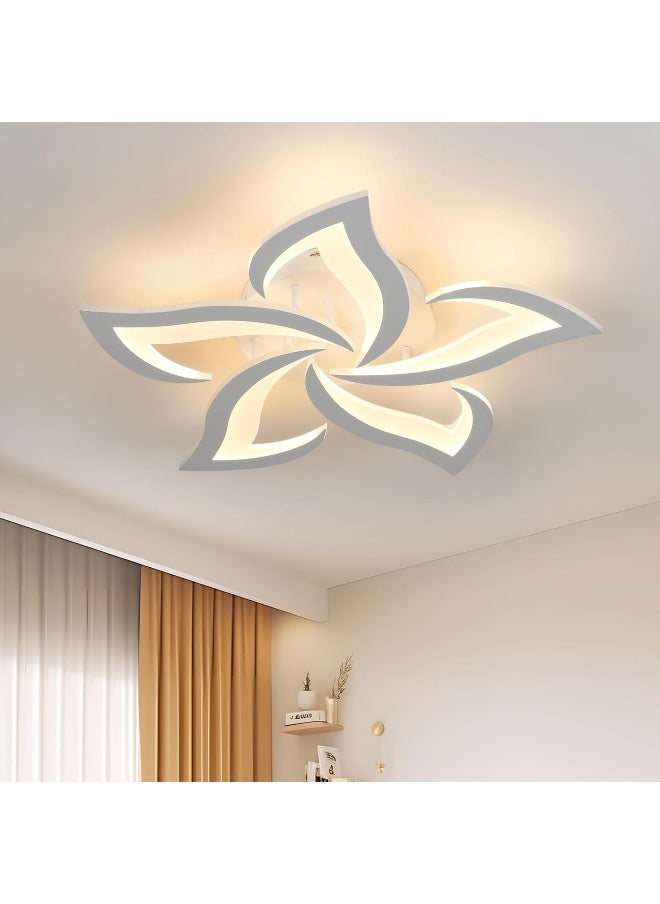 RATSAW Modern Dimmable LED Ceiling Light 35 Watt Acrylic Petal Creative Chandelier for Bedroom Living Room Dining Room Corridor  - Image 1