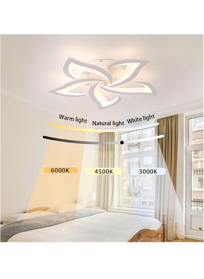 RATSAW Modern Dimmable LED Ceiling Light 35 Watt Acrylic Petal Creative Chandelier for Bedroom Living Room Dining Room Corridor  - Image 2