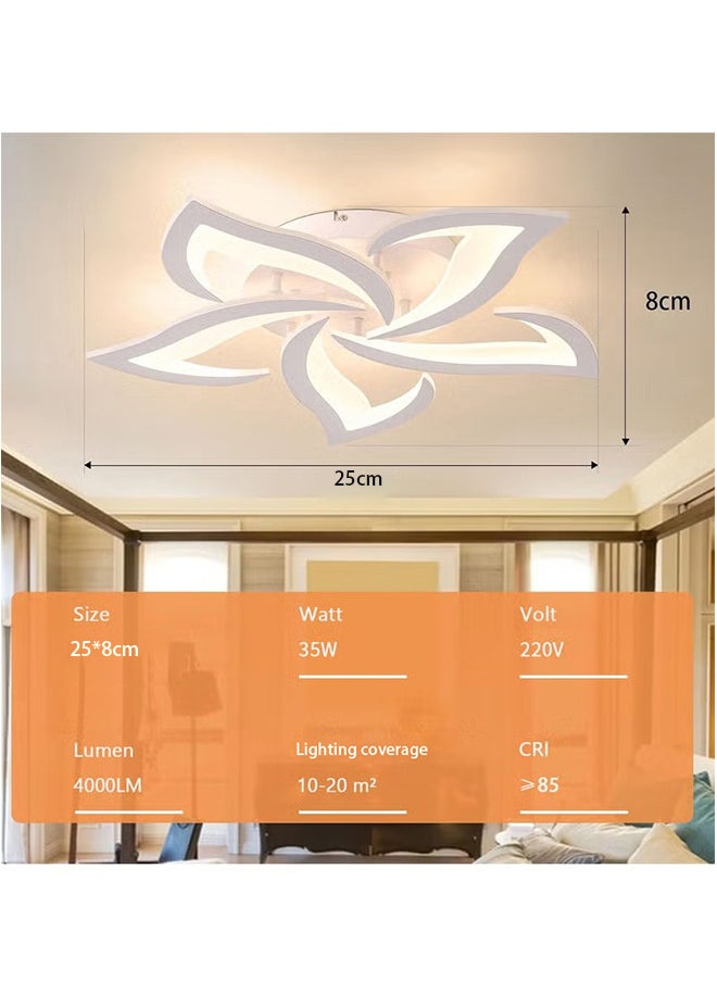 RATSAW Modern Dimmable LED Ceiling Light 35 Watt Acrylic Petal Creative Chandelier for Bedroom Living Room Dining Room Corridor  - Image 3