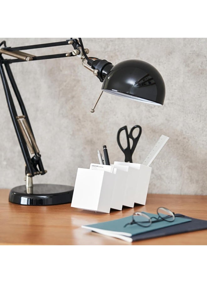 NANAO Remote Control Holder, 1 Pack, Grey+White, TPE Storage Box with 4 Compartments for TV, DVD Remotes, Desk Organizer for Office Supplies, Pens - Image 5