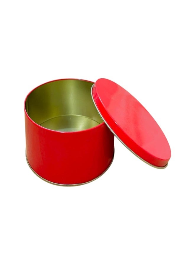 BAKING SET Metal Round Dream Cake Tin 6.5 x 3 inch/Mould Perfect for Cookie/Cake for Microwave/OTG Home and Kitchen (Red) - Image 3