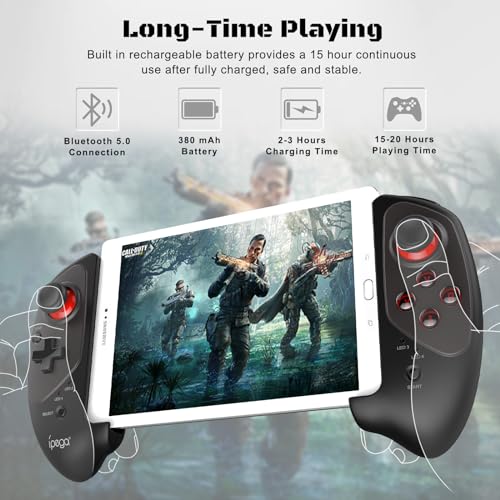 Joso Wireless Controller for iPad & Tablet, Compatible with iPhone & Android Phone, Bluetooth Game Controller with Clamp Lockable iPad/Tablet, Play COD Mobile, Genshin Impact, Cloud Gaming - Image 5