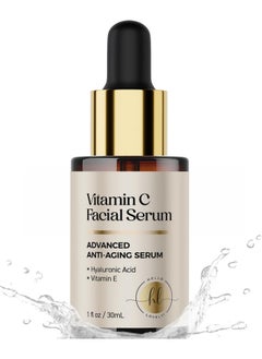 Vitamin C Face Serum - Anti Aging Facial Skin Serum with Vitamin C, Hyaluronic Acid, Vitamin E & More, Brightening Serum for Dark Spots, Fine Lines & Wrinkles, Face Serum for Skin Care - 1 Fl Oz