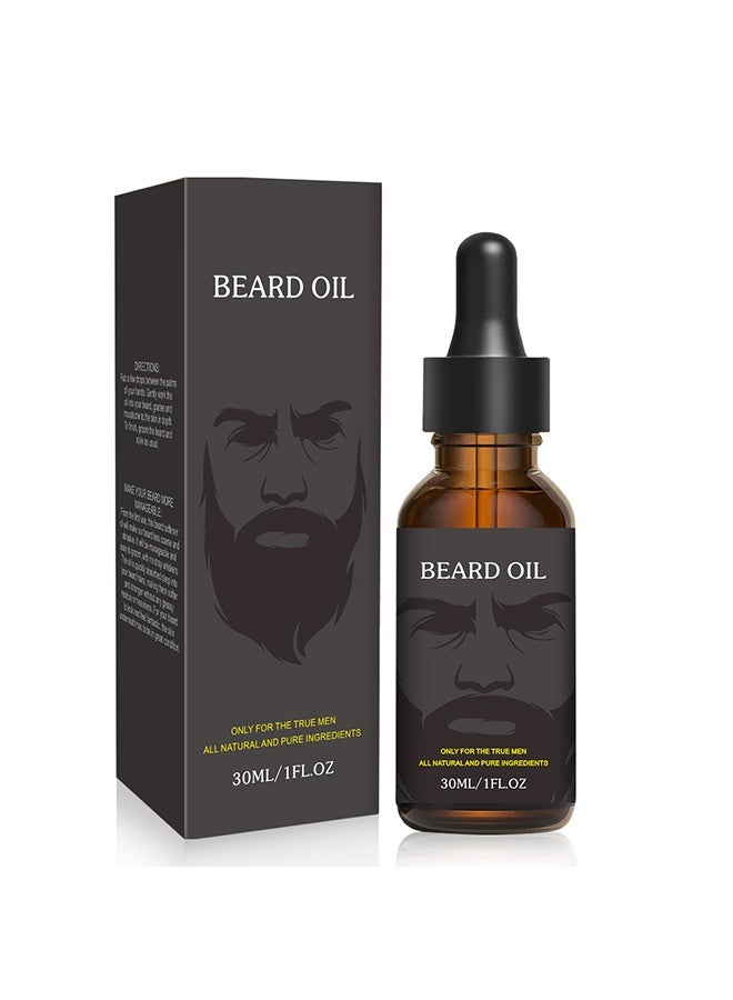 Beard Oil, Pure Natural Beard Growth Oil, Beard Moisturizing Softener, Beard Growth Products for Patchy Beard, Fathers Day, Perfect Gifts for Men Husband Boyfriend Dad, with Green Tea Scent (30 ml) - Image 1