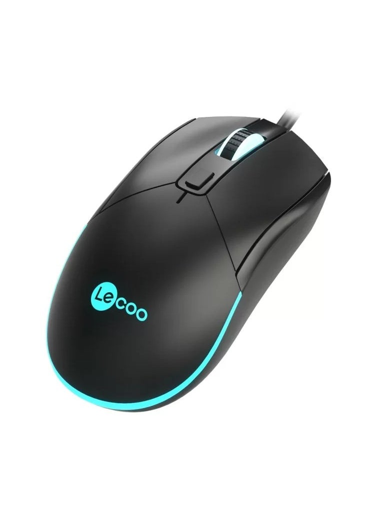 lecoo Wired Optical Gaming Mouse with RGB LED Lighting, 2400 DPI and 4 Buttons in Black - Muted Colorful Lights for Computer and Laptop, Personal and Office Use, Ergonomic and Stylish Design  - Image 5