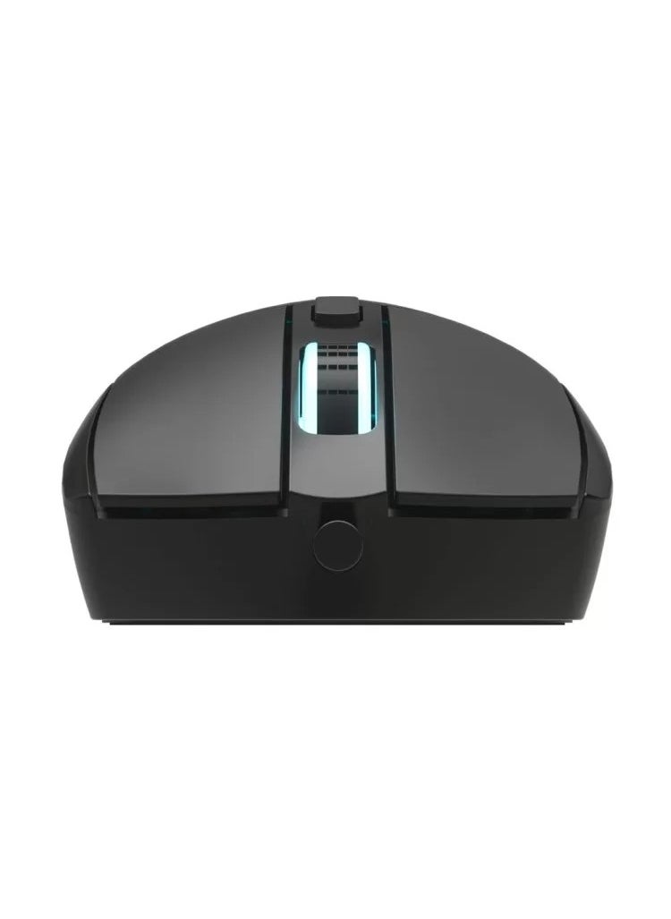 Wired Optical Gaming Mouse with RGB LED Lighting, 2400 DPI and 4 Buttons in Black - Muted Colorful Lights for Computer and Laptop, Personal and Office Use, Ergonomic and Stylish Design