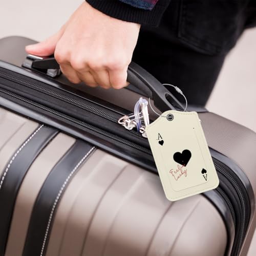 LARTSFRO Preppy Playing Cards Luggage Tags for Suitcases, Spade Luggage Tag, Feeling Lucky, Back to School, Trendy 2 Pack Luggage Tags for Travel, Teen Girls Gifts Suitcase Tags - Image 4