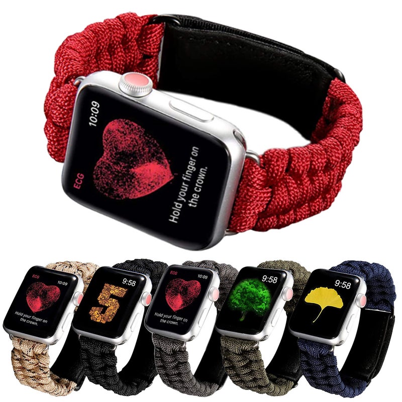apple watch Umbrella Rope Braided Nylon Sport watch Band iwatch38/42/40/44mm - Image 2