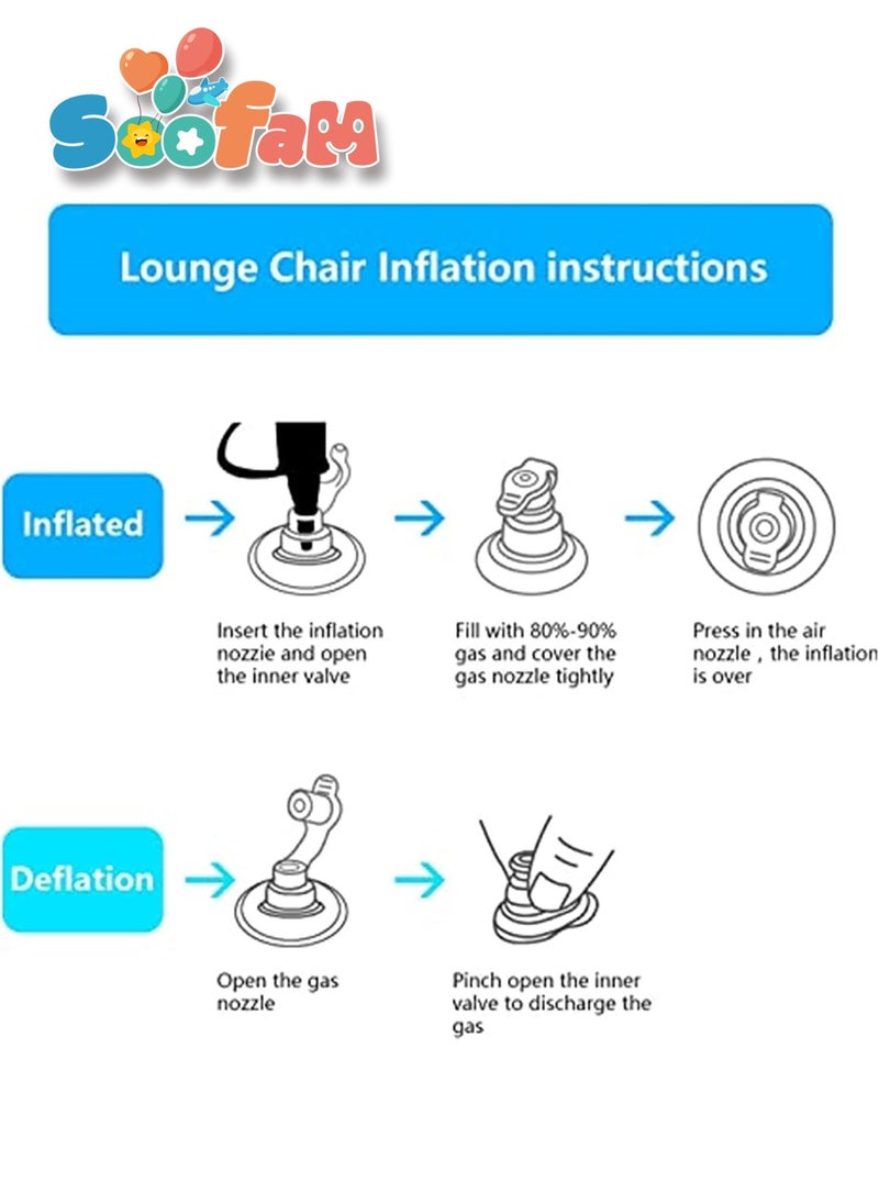 Soofam - Pool Floats Adult Size, Inflatable Pool Float for Swimming Pool Accessories,Pool Lounger Sofa Portable Floating Water Hammock Swimming Pool Chair for Outdoor, Beach - Image 1