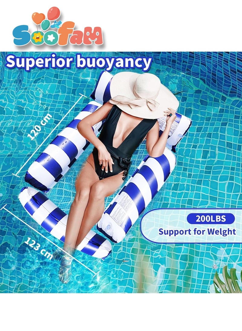 Soofam - Pool Floats Adult Size, Inflatable Pool Float for Swimming Pool Accessories,Pool Lounger Sofa Portable Floating Water Hammock Swimming Pool Chair for Outdoor, Beach - Image 1