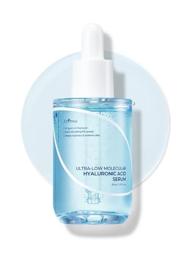 ISNTREE Ultra-low Molecular Hyaluronic acid Serum 50ml 1.69 fl.oz. | Quick absorbing Hyaluronic acid serum | Deeply hydrates and smoothens the skin - Image 1