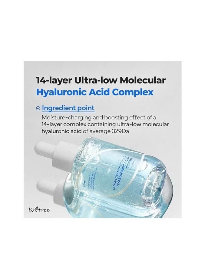 ISNTREE Ultra-low Molecular Hyaluronic acid Serum 50ml 1.69 fl.oz. | Quick absorbing Hyaluronic acid serum | Deeply hydrates and smoothens the skin - Image 3