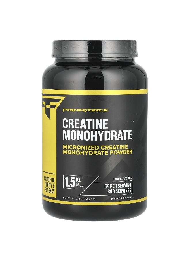 Primaforce Primaforce, Creatine Monohydrate, Unflavored, 3.3 lb (1,500 g)  - Image 1