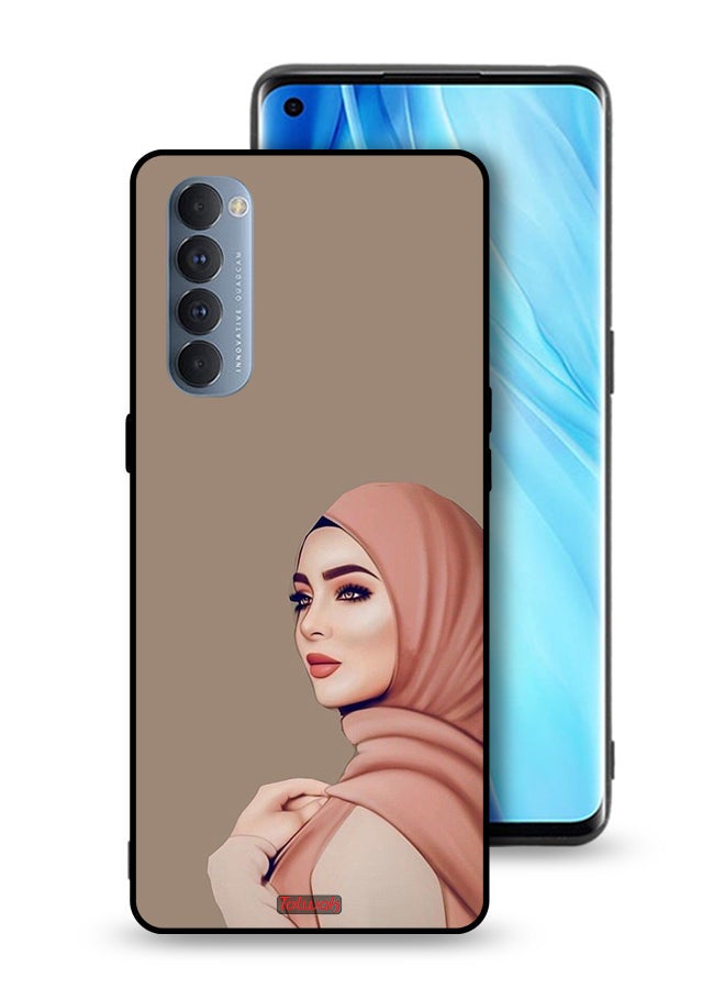 Tolwak Oppo Reno4 Pro 4G Protective Case Cover Beautiful Hijab Girl - Image 1