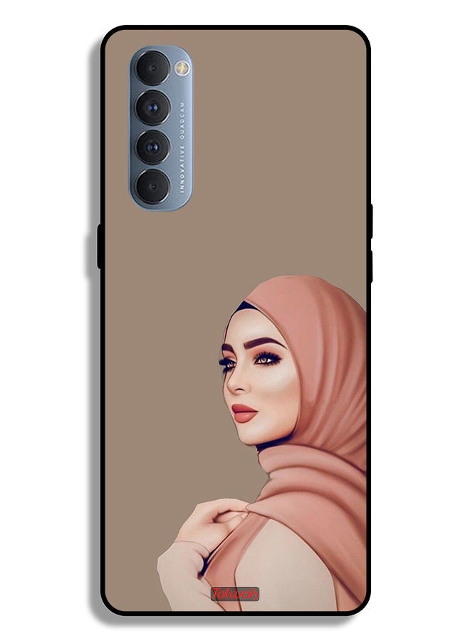 Tolwak Oppo Reno4 Pro 4G Protective Case Cover Beautiful Hijab Girl - Image 2
