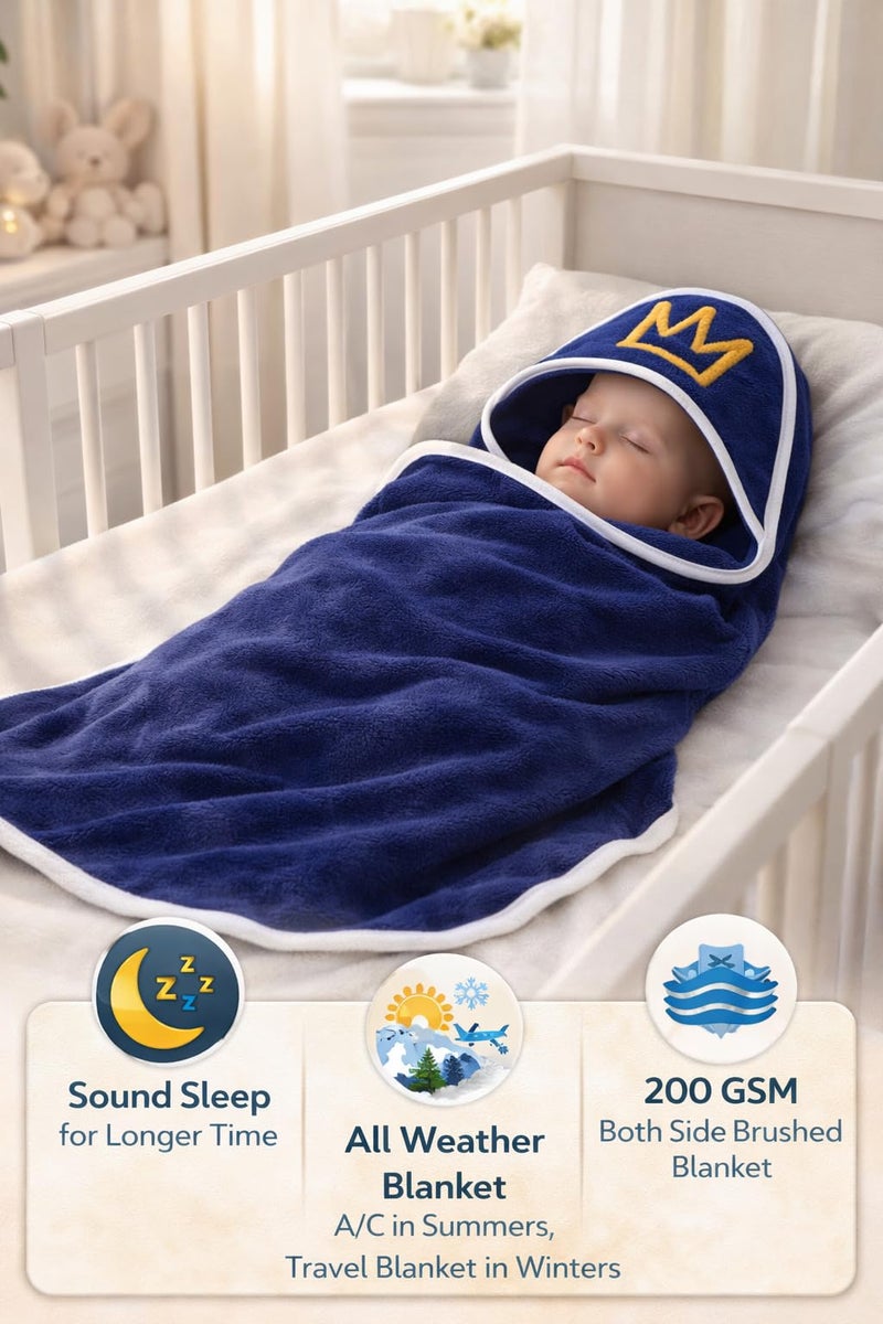 First Kick New Born Baby Blanket Pack of Super Soft Bathrobe Wrapper Bath Towel for Boys, Girls, Babies (Green Frog, Length 82 cm x Width 82 cm, 0-12 Months) - Image 4