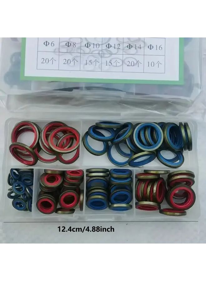100Pcs Universal Oil Drain Plug Gasket Set M6 To M16 Rubber And Metal Crush Washers Kit Leak Proof Engine Seal Replacement For Car Truck Motorcycle - Image 3
