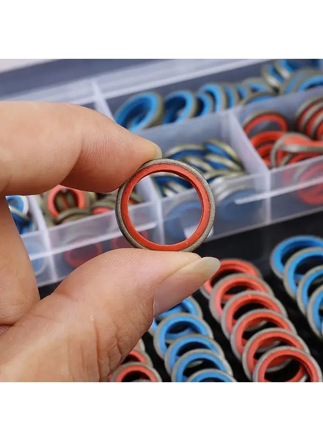 100Pcs Universal Oil Drain Plug Gasket Set M6 To M16 Rubber And Metal Crush Washers Kit Leak Proof Engine Seal Replacement For Car Truck Motorcycle - Image 2