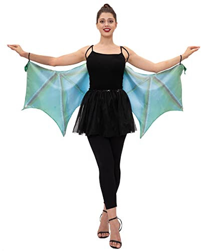 Seasons Halloween Women Dragon Cape Wings,Green or Purple (One Size Fits Most) (Green) - Image 5