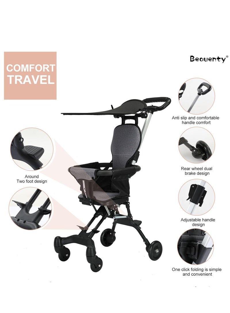 Lightweight Stroller Convenience Stroller with 360 Degree Rotational Seat Baby Toddler Stroller for Travel Multi Position Recline Ultra Compact Fold & Airplane Ready Travel Stroller - Image 2