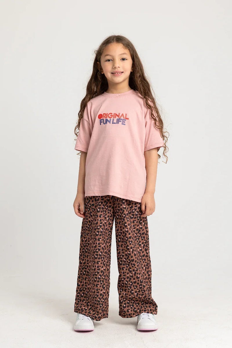 بلاي مور للجنسين "ORIGINAL FUN LIFE" Short-Sleeved تيشيرت – Dusty وردي - Image 3