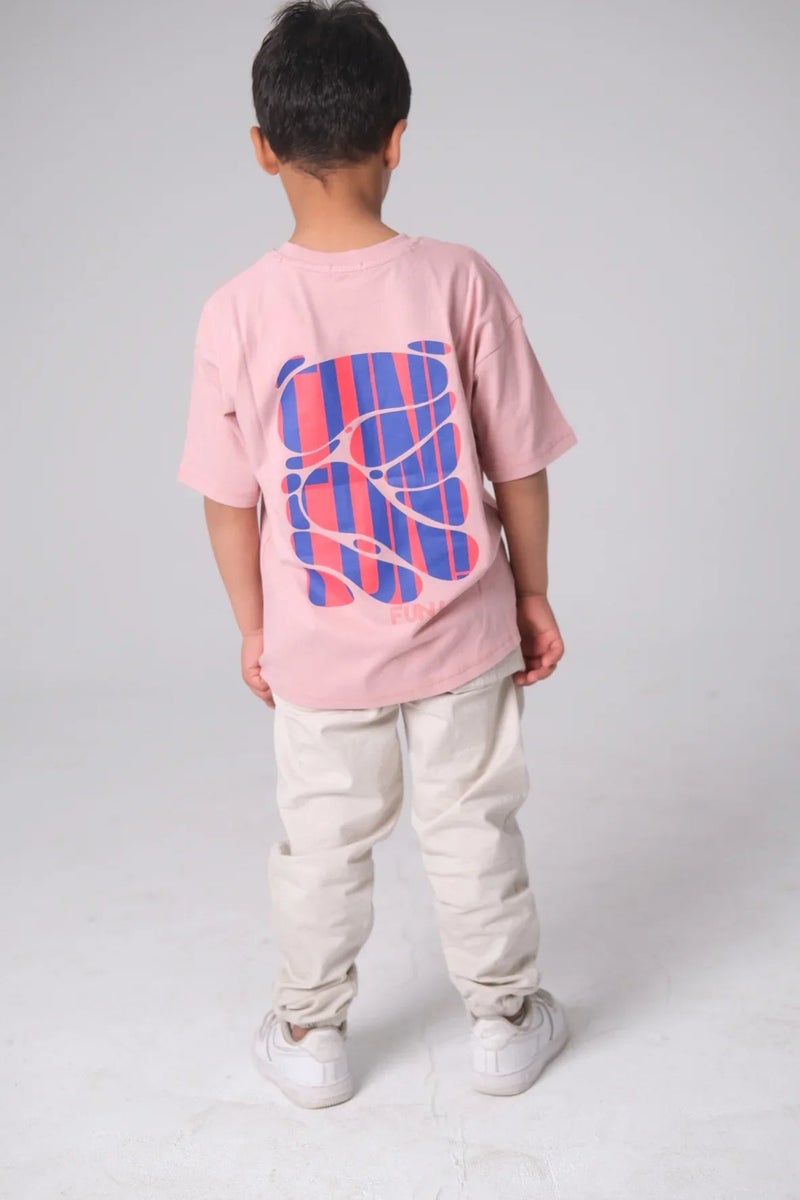 بلاي مور للجنسين "ORIGINAL FUN LIFE" Short-Sleeved تيشيرت – Dusty وردي - Image 2