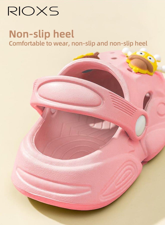 ريوكس أحذية حديقة للأطفال الصغار، صنادل مولز مانعة للانزلاق للفتيات مزينة برسوم كرتونية، صنادل مريحة للفتيات الصغيرات، أحذية مائية مزودة بفتحات، صنادل شاطئية غير رسمية، نعال مولز للمسبح/الحمام، أحذية حديقة خفيفة الوزن مزينة برسوم ديناصورات للفتيات - Image 5