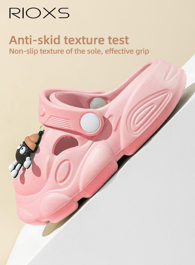 ريوكس أحذية حديقة للأطفال الصغار، صنادل مولز مانعة للانزلاق للفتيات مزينة برسوم كرتونية، صنادل مريحة للفتيات الصغيرات، أحذية مائية مزودة بفتحات، صنادل شاطئية غير رسمية، نعال مولز للمسبح/الحمام، أحذية حديقة خفيفة الوزن مزينة برسوم ديناصورات للفتيات - Image 3
