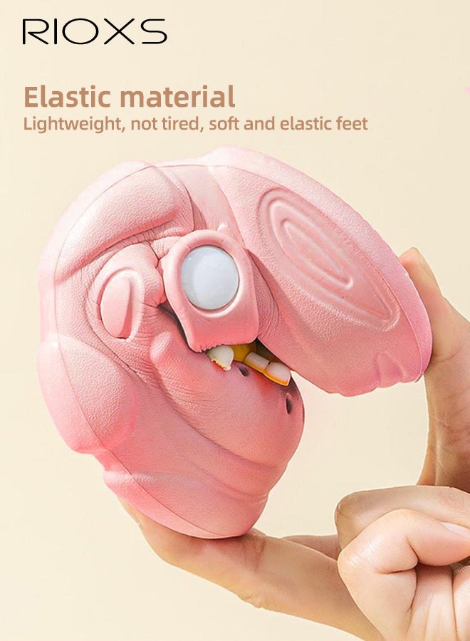 ريوكس أحذية حديقة للأطفال الصغار، صنادل مولز مانعة للانزلاق للفتيات مزينة برسوم كرتونية، صنادل مريحة للفتيات الصغيرات، أحذية مائية مزودة بفتحات، صنادل شاطئية غير رسمية، نعال مولز للمسبح/الحمام، أحذية حديقة خفيفة الوزن مزينة برسوم ديناصورات للفتيات - Image 4