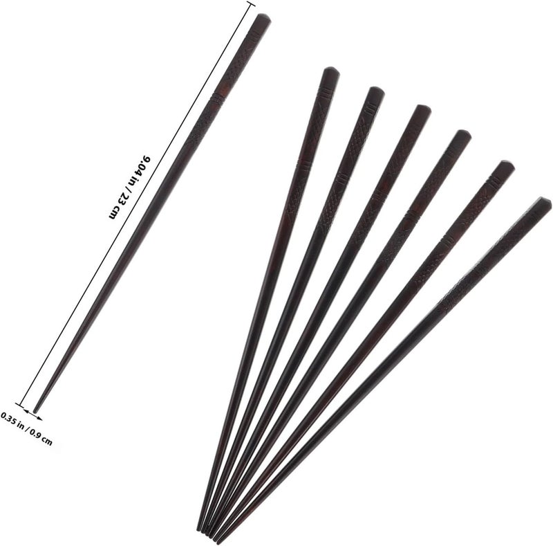 Unomor 20pcs Japanese Style Solid Wood Eating Sticks Set, Sturdy Reusable Dishwasher Safe Cooking and Dining Utensils for Sushi and Home Use - Image 2
