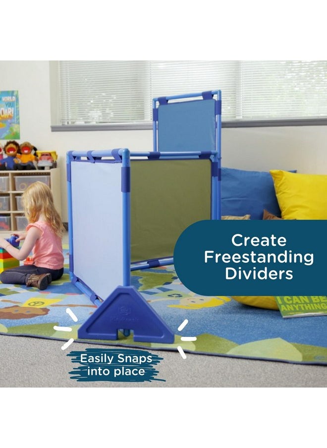 Children's Factory Children's Factory Replacement Cantilever Support Legs, Plastic Support Feet Compatible with PlayPanel Room Dividers, Blue  - Image 4