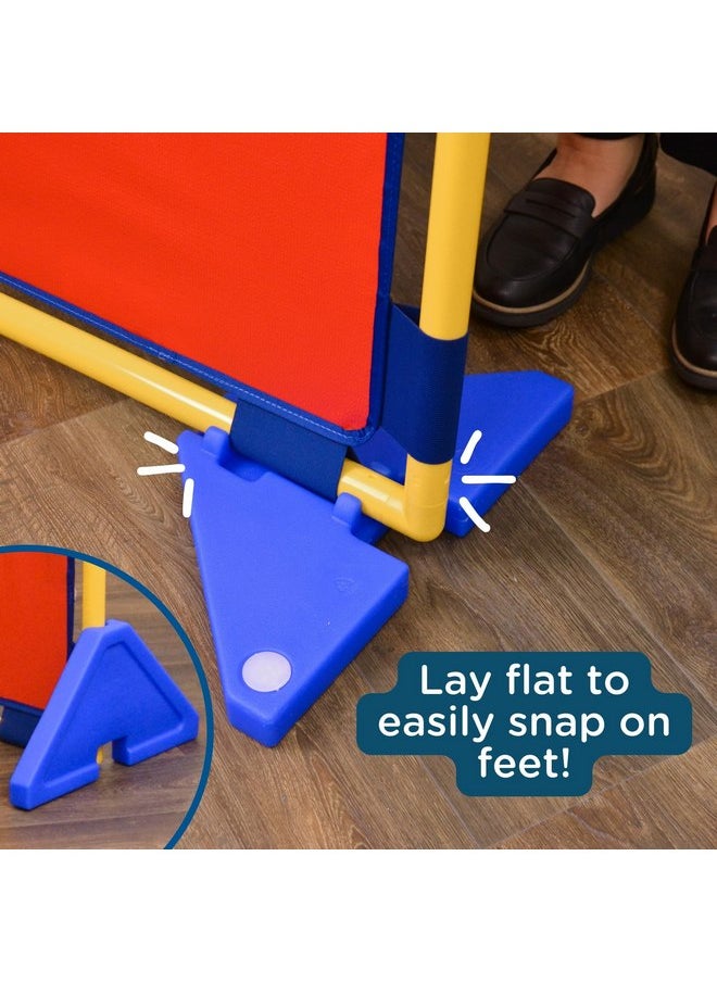 Children's Factory Children's Factory Replacement Cantilever Support Legs, Plastic Support Feet Compatible with PlayPanel Room Dividers, Blue  - Image 5