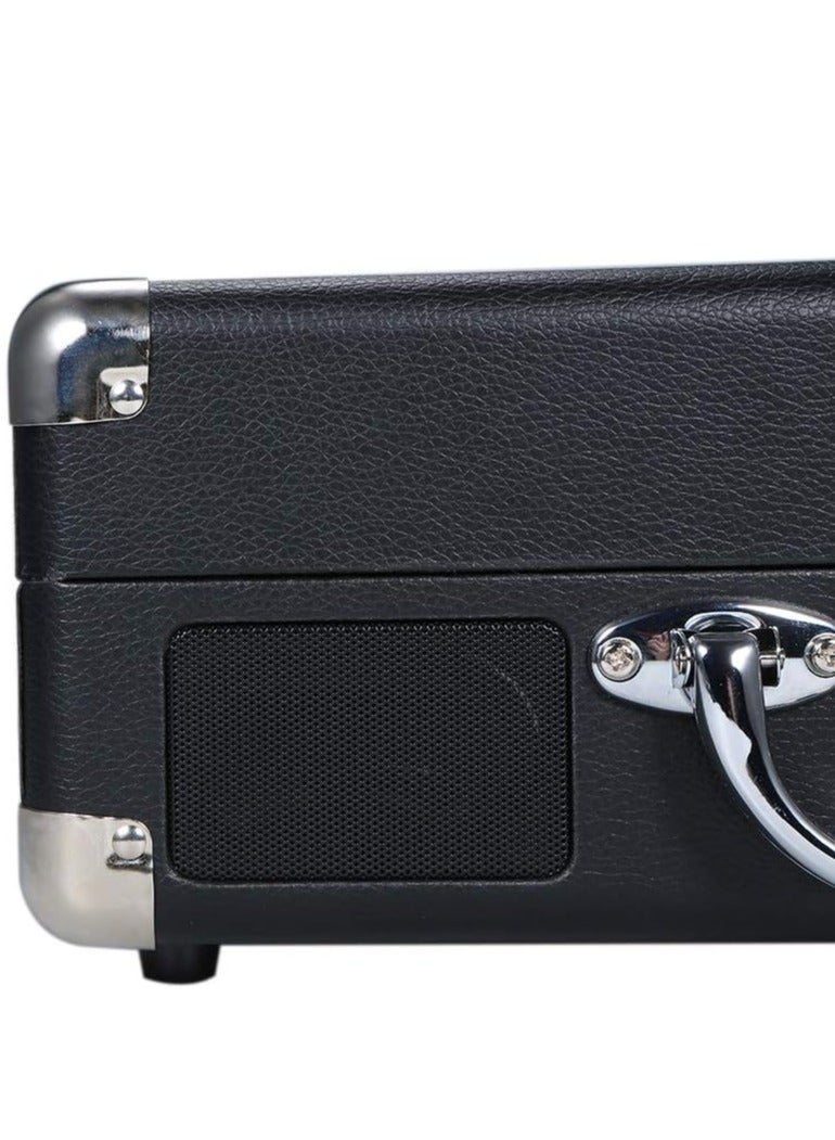 Bluetooth Speaker Retro Phonograph Gramophone Vinyl Record Player Classic Turntable Playback Built-in Stereo Speaker 33/45/78 RPM (Black) - Image 5