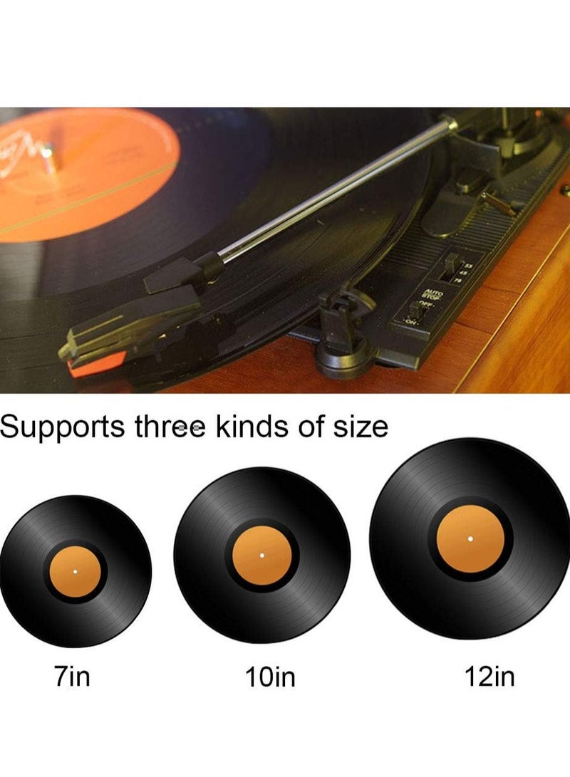 Bluetooth Speaker Retro Phonograph Gramophone Vinyl Record Player Classic Turntable Playback Built-in Stereo Speaker 33/45/78 RPM (Black) - Image 3