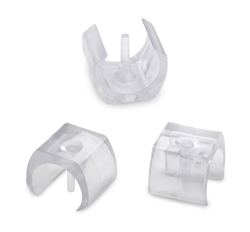 G GOODSZONE G GOODSZONE 12Pack Sled Base U Shaped Saddle Glides Pads Lounge Chair Glide Floor Protectors for 1 Tube Sliders Rail Clear 