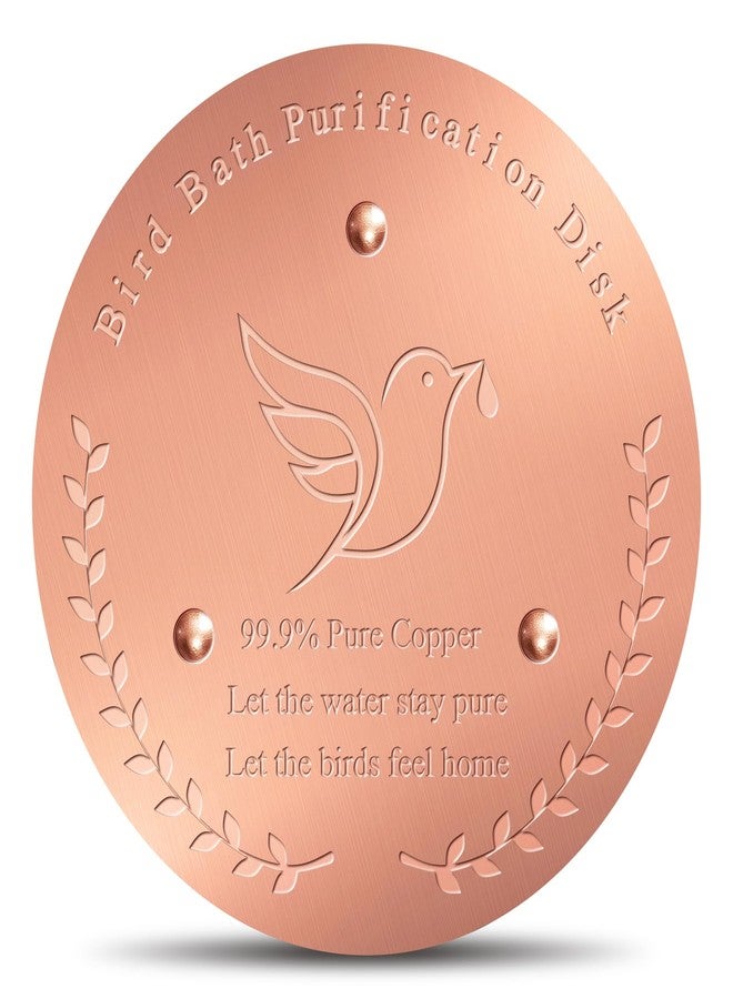 SONSIL Bird Bath Copper Disk, Sturdy 1mm 99.9% Pure Copper Disk, Triple-Point Support Ensures Clean Water Year-Round, Fits Most Outdoor Birdbath Bowls (1) - Image 1