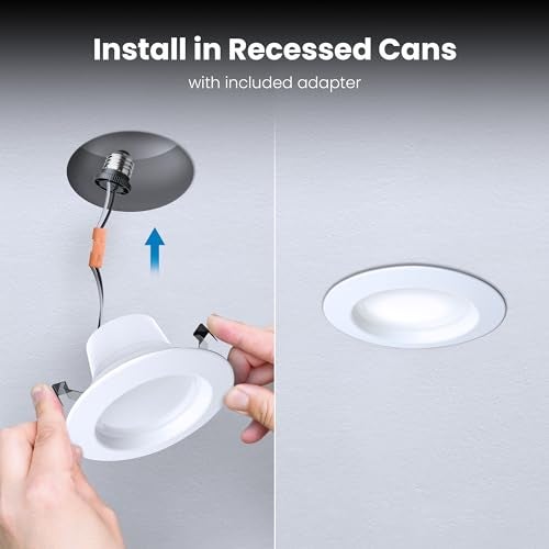 Feit Electric Enhance 4in LED Recessed Downlight, 75W Equivalent, 1000 Lumens, Dimmable, Adjustable White Color Temperature, Fits Most 4-Inch Housings, 90+ CRI, 50,000-Hour Lifetime, LEDR4XHO/6WYCA - Image 5