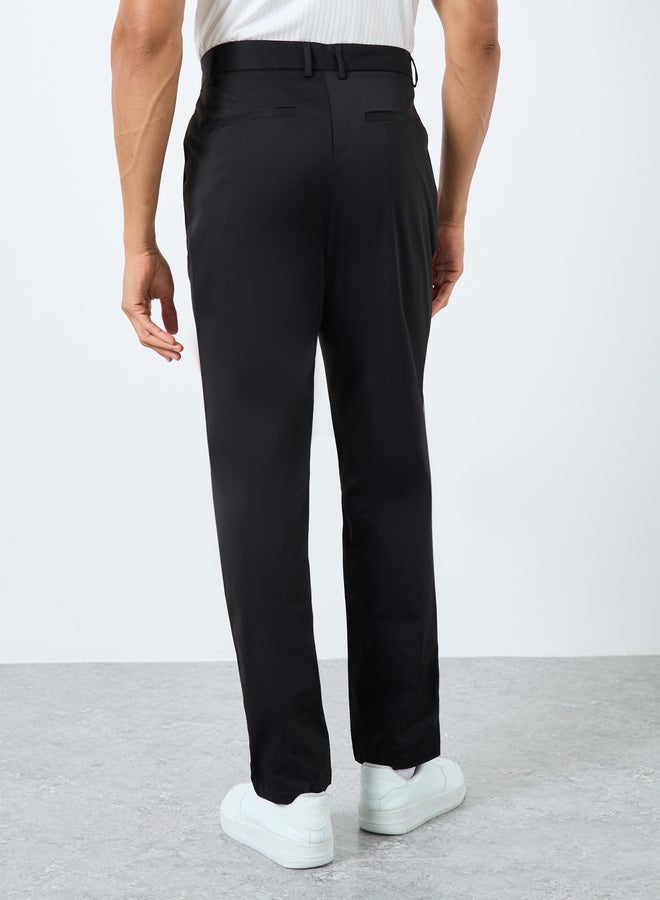 Styli Men Black Woven Slim Fit Pants - Image 4