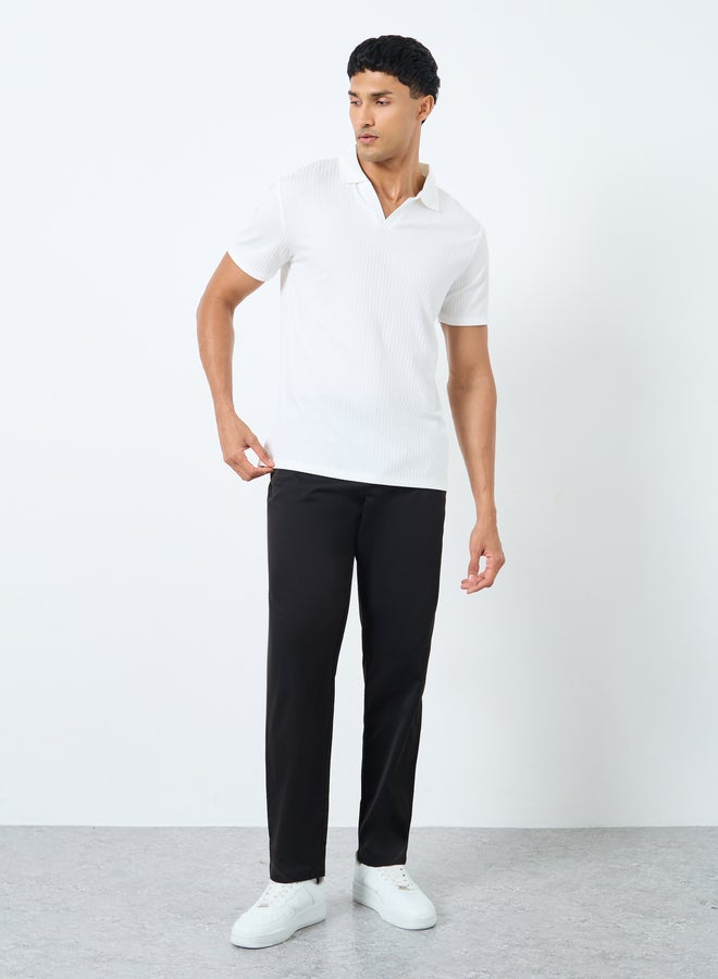 Styli Men Black Woven Slim Fit Pants - Image 2